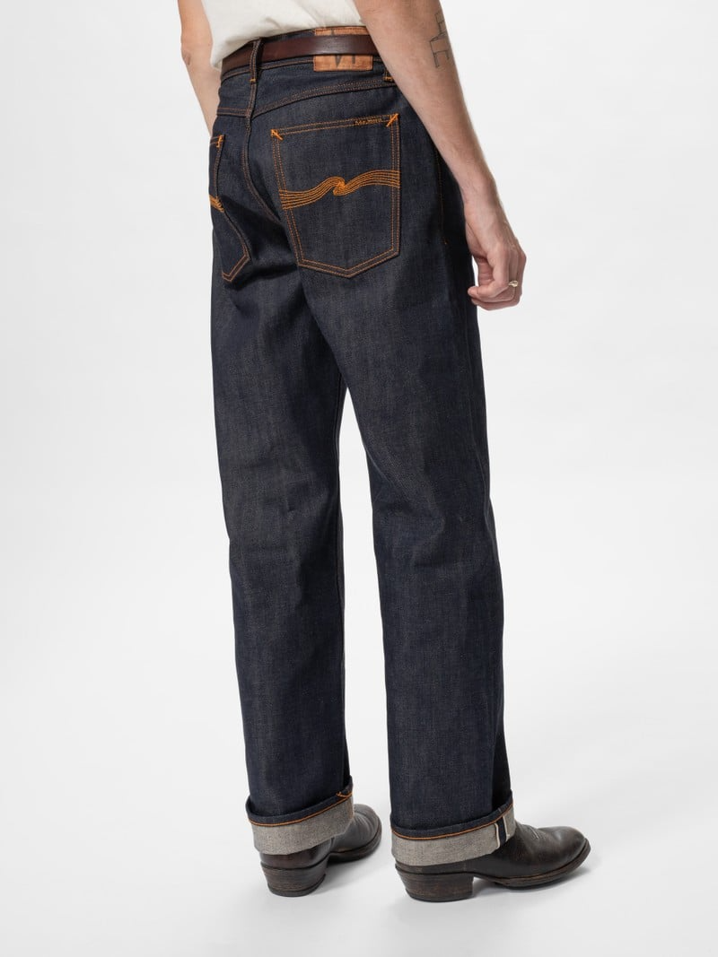 Pantalones vaqueros largos Tuff Tony Dry Selvage para hombre/mujer – Pierna ancha